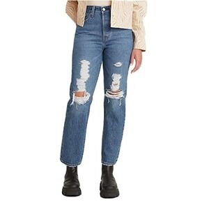Levi’s women’s premium wedgie straight jeans destructed Oxnard drive med sz 31